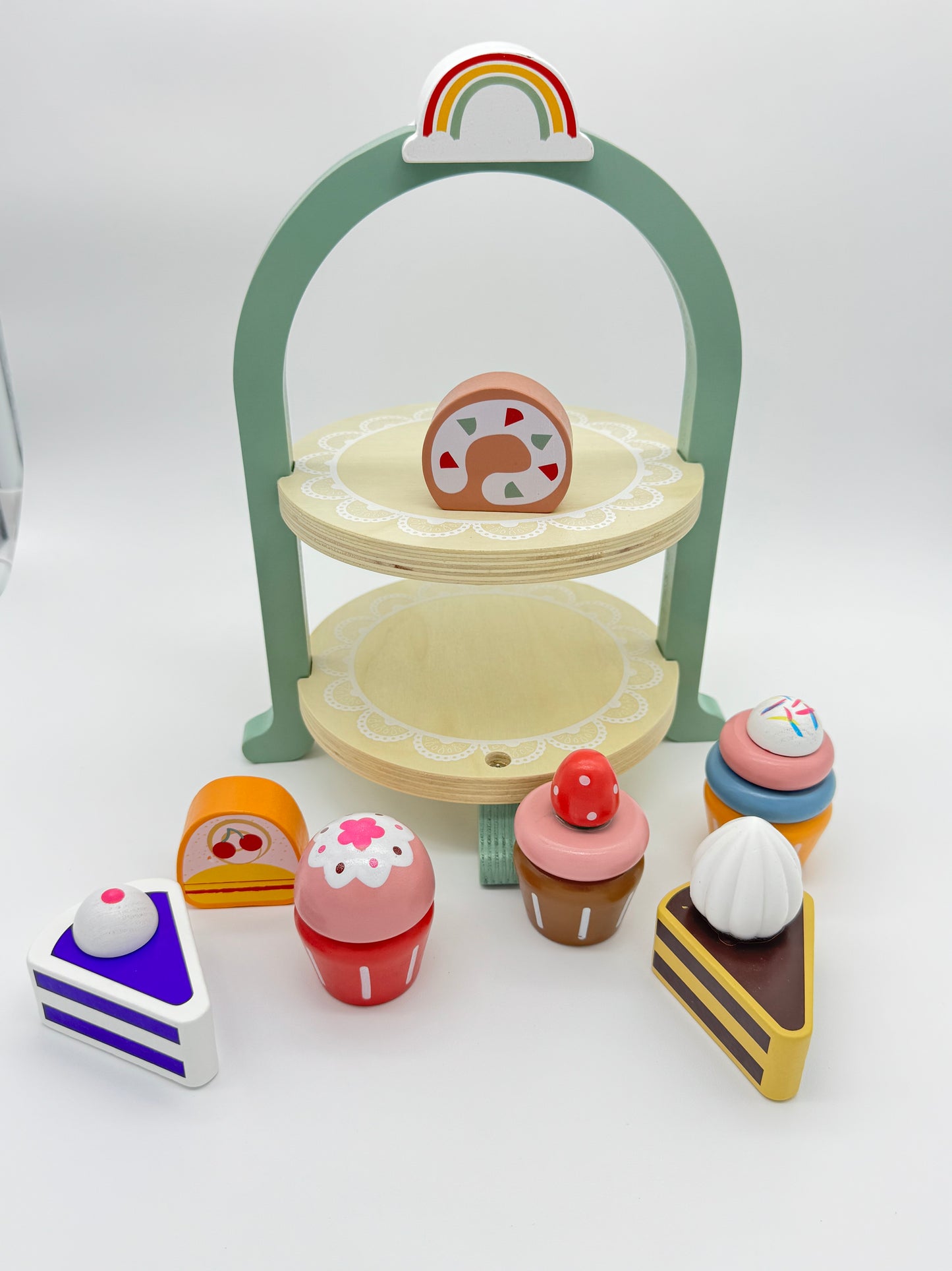 Juego de cocina postres madera