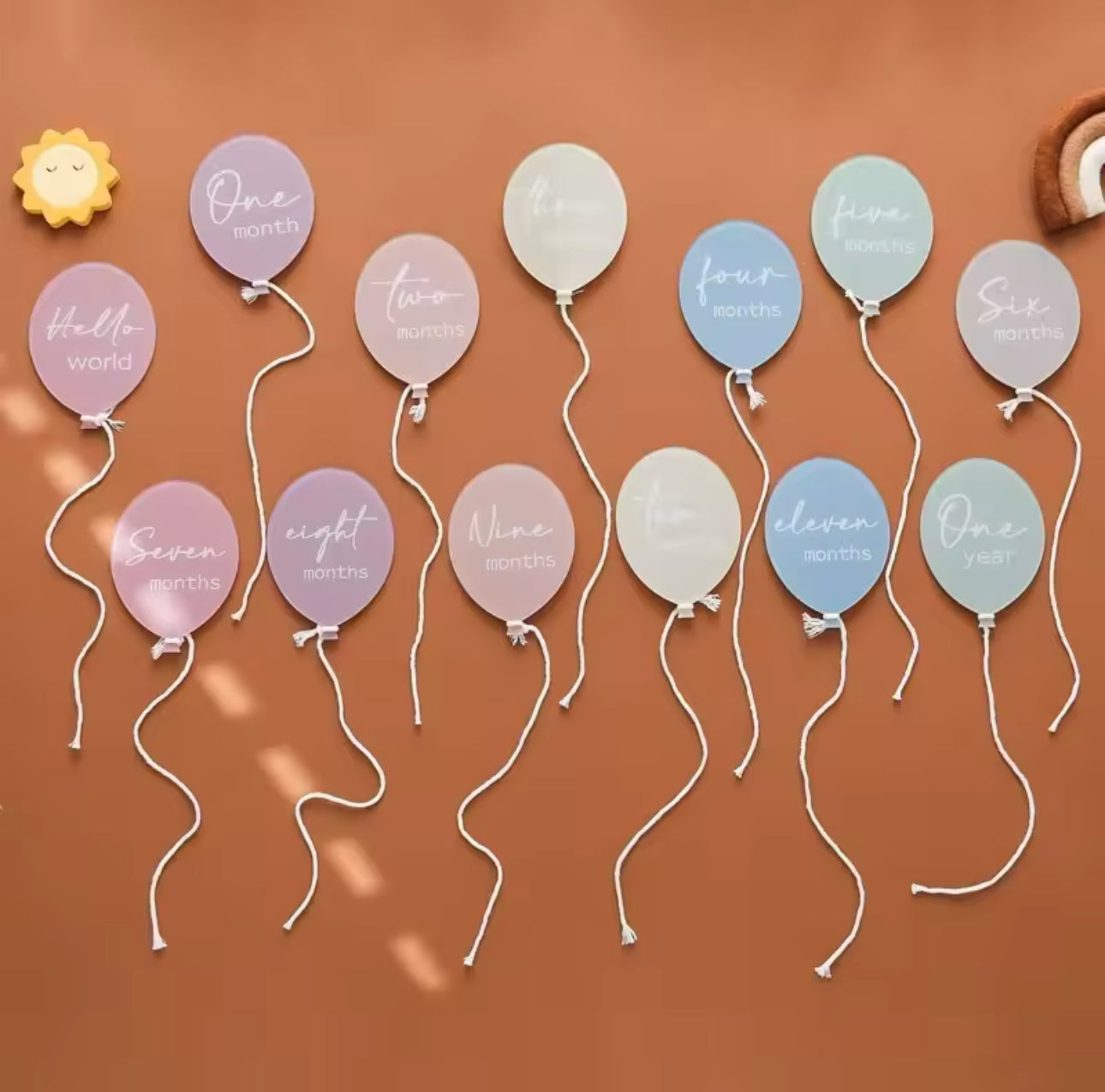 Globos de acrílico mi primer año