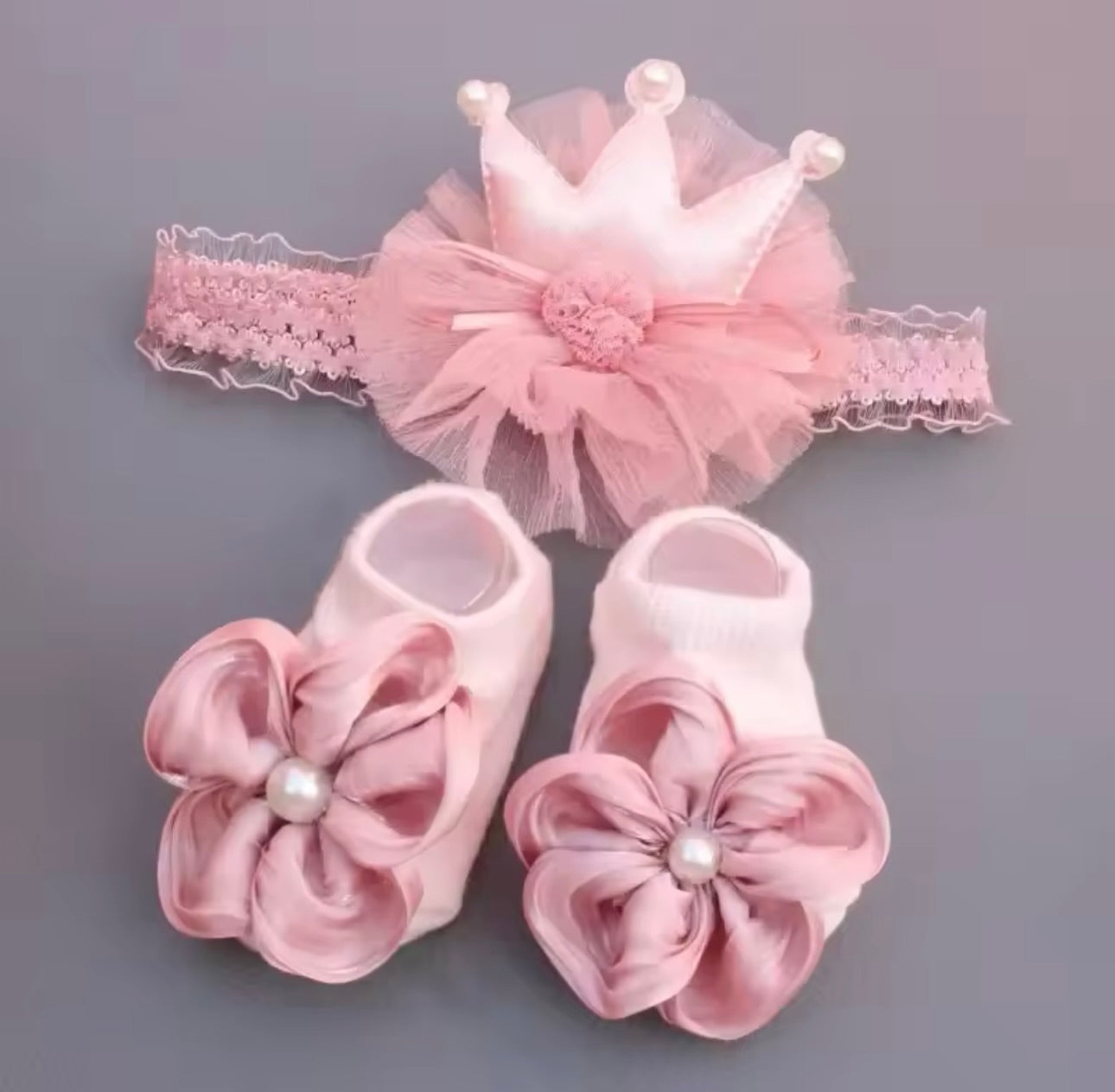 Juego de zapatos y diadema