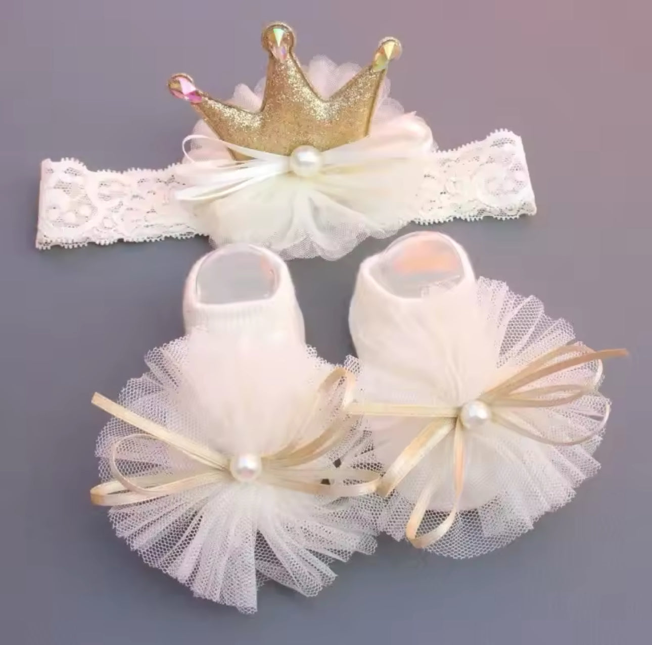 Juego de zapatos y diadema