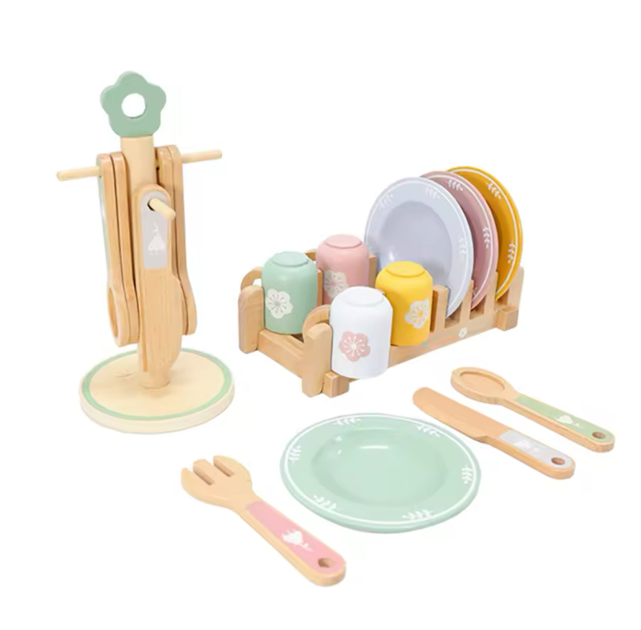 Juego de cubiertos y platos