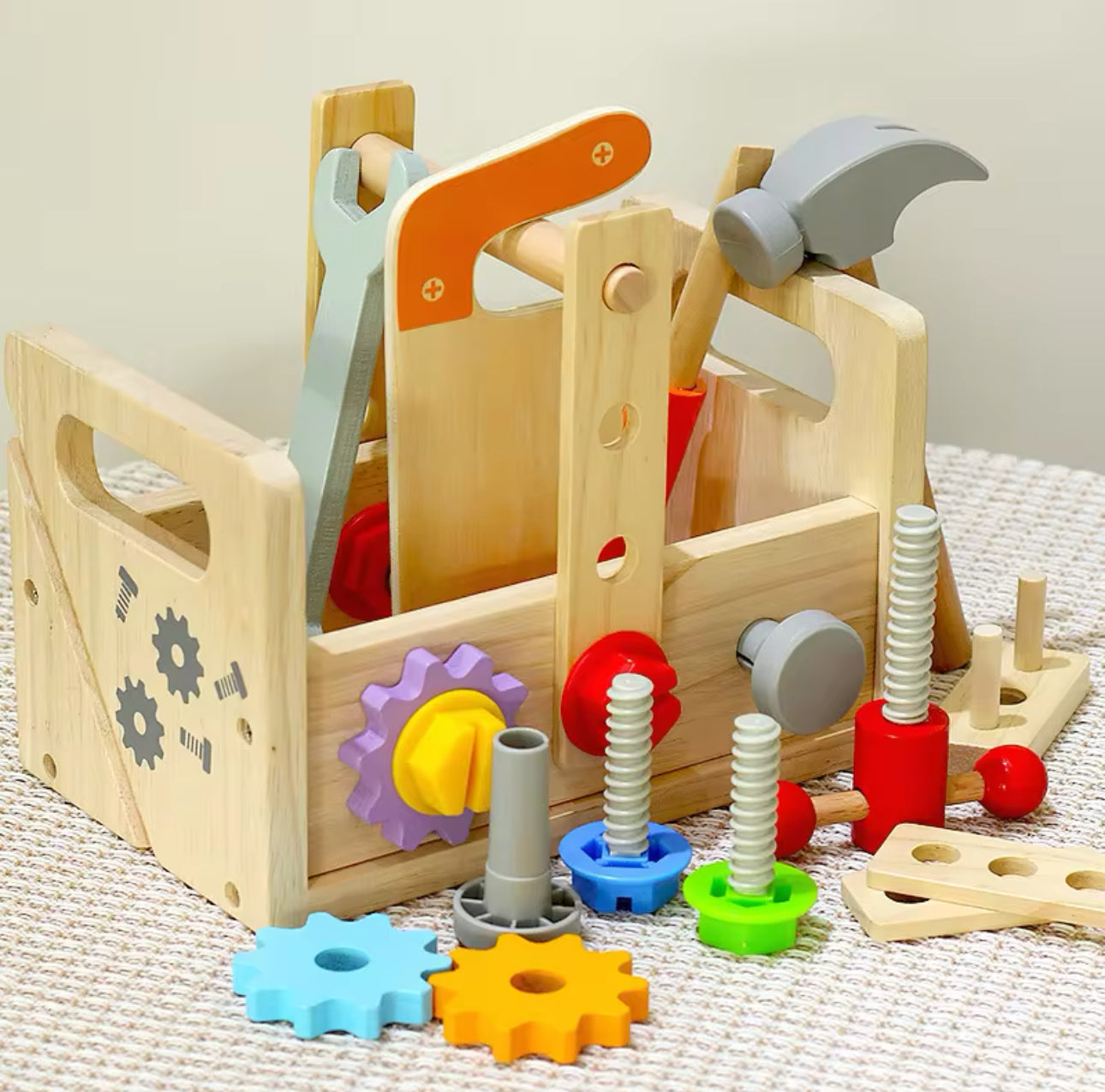 Caja de herramientas den madera