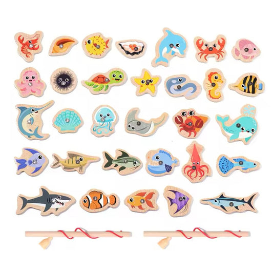 Juego de pesca madera